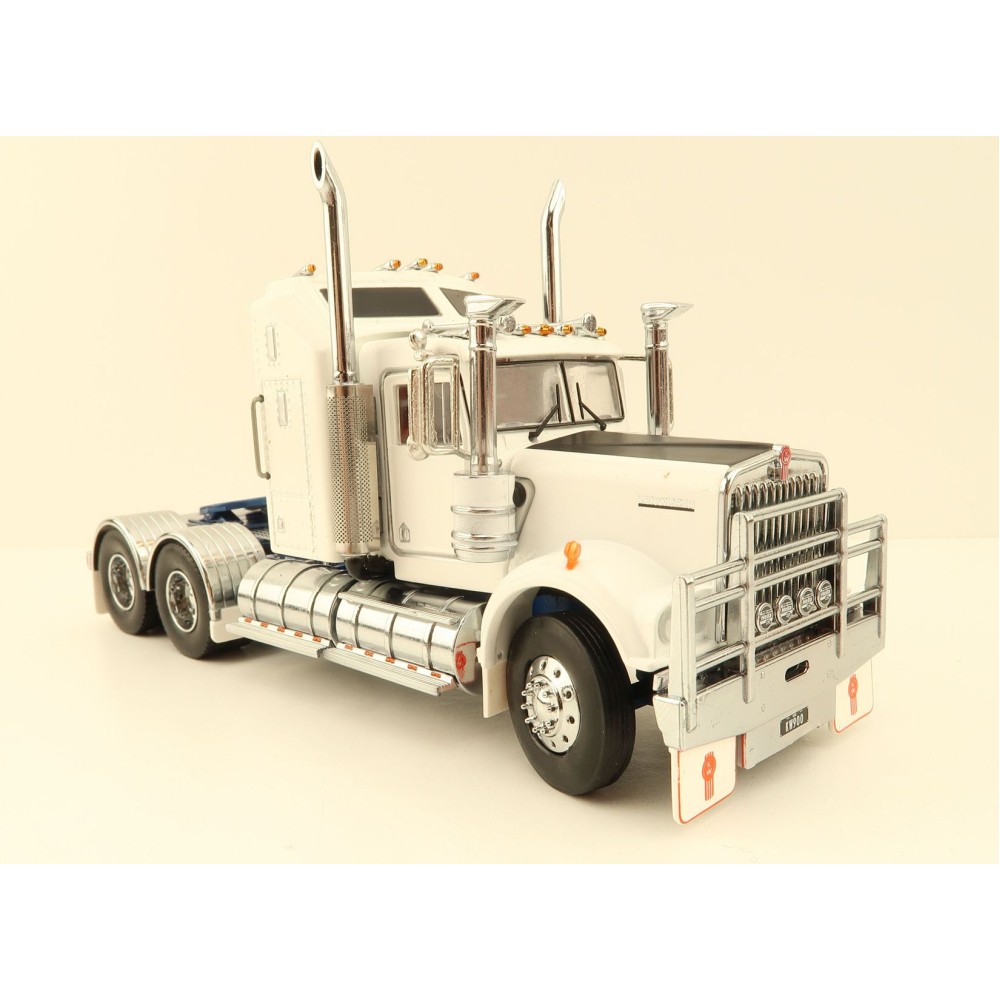 Iconic Replicas - Australian Kenworth W900 6x4 Prime Mover Truck White Blue Metallic - Scale 1:50