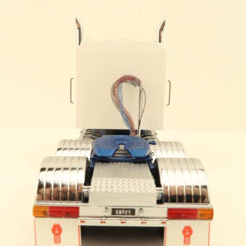 Iconic Replicas - Australian Kenworth W900 6x4 Prime Mover Truck White Blue Metallic - Scale 1:50