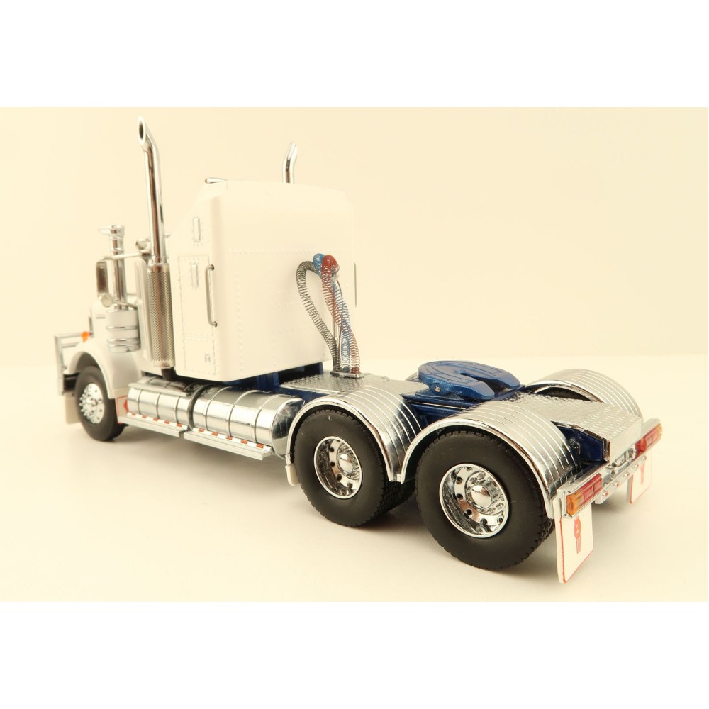 Iconic Replicas - Australian Kenworth W900 6x4 Prime Mover Truck White Blue Metallic - Scale 1:50