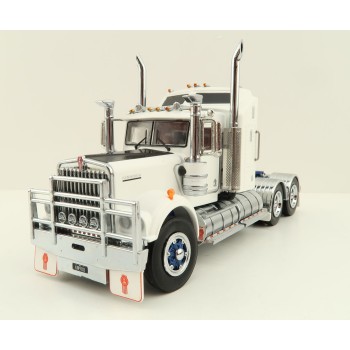 Iconic Replicas - Australian Kenworth W900 6x4 Prime Mover Truck White Blue Spider Wheels - Scale 1:50