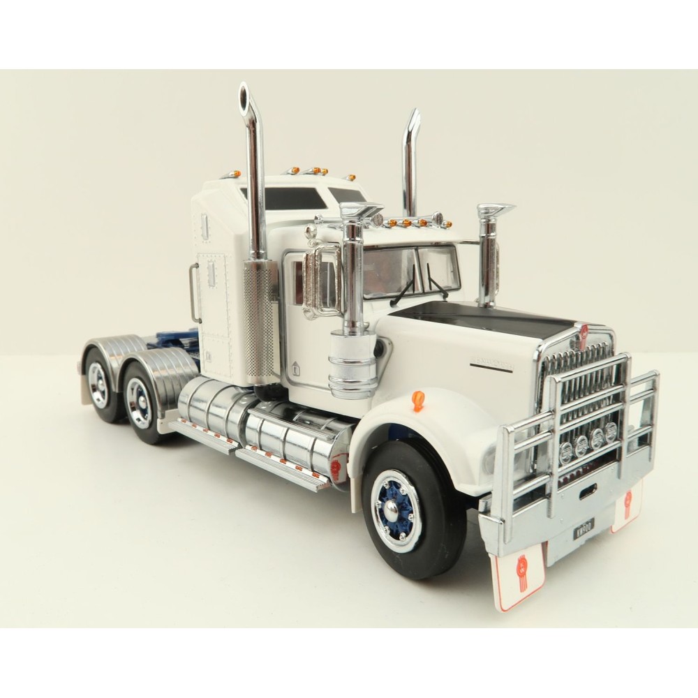 Iconic Replicas - Australian Kenworth W900 6x4 Prime Mover Truck White Blue Spider Wheels - Scale 1:50