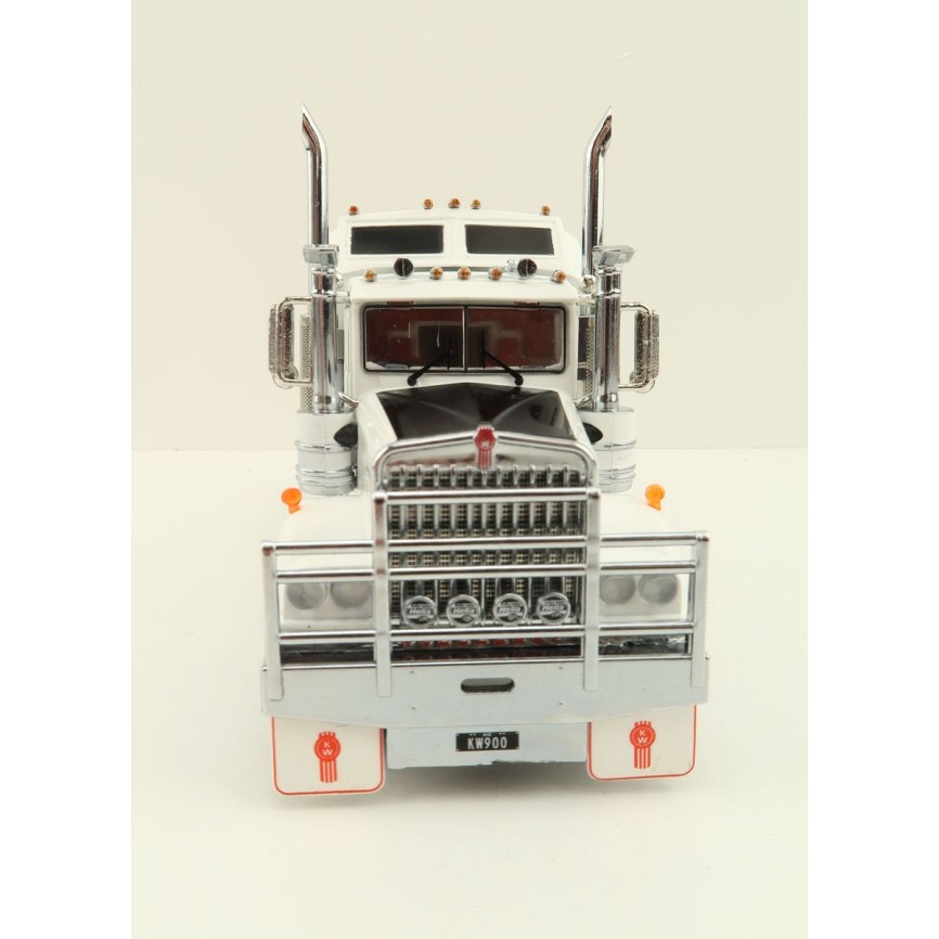 Iconic Replicas - Australian Kenworth W900 6x4 Prime Mover Truck White Blue Spider Wheels - Scale 1:50