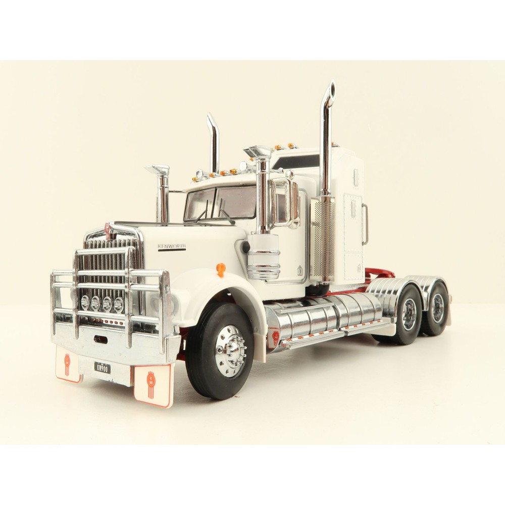 Iconic Replicas - Australian Kenworth W900 6x4 Prime Mover Truck White Red - Scale 1:50