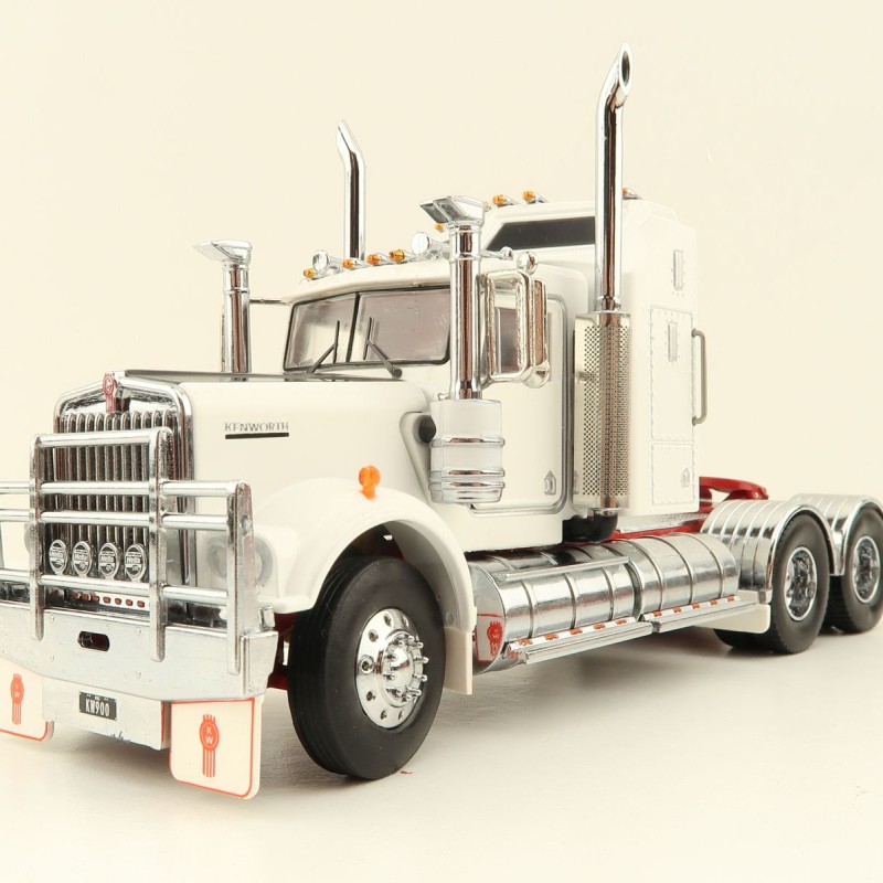 Iconic Replicas - Australian Kenworth W900 6x4 Prime Mover Truck White Red - Scale 1:50