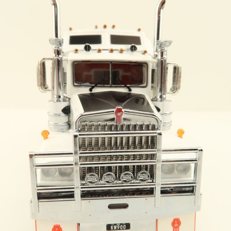 Iconic Replicas - Australian Kenworth W900 6x4 Prime Mover Truck White Red - Scale 1:50