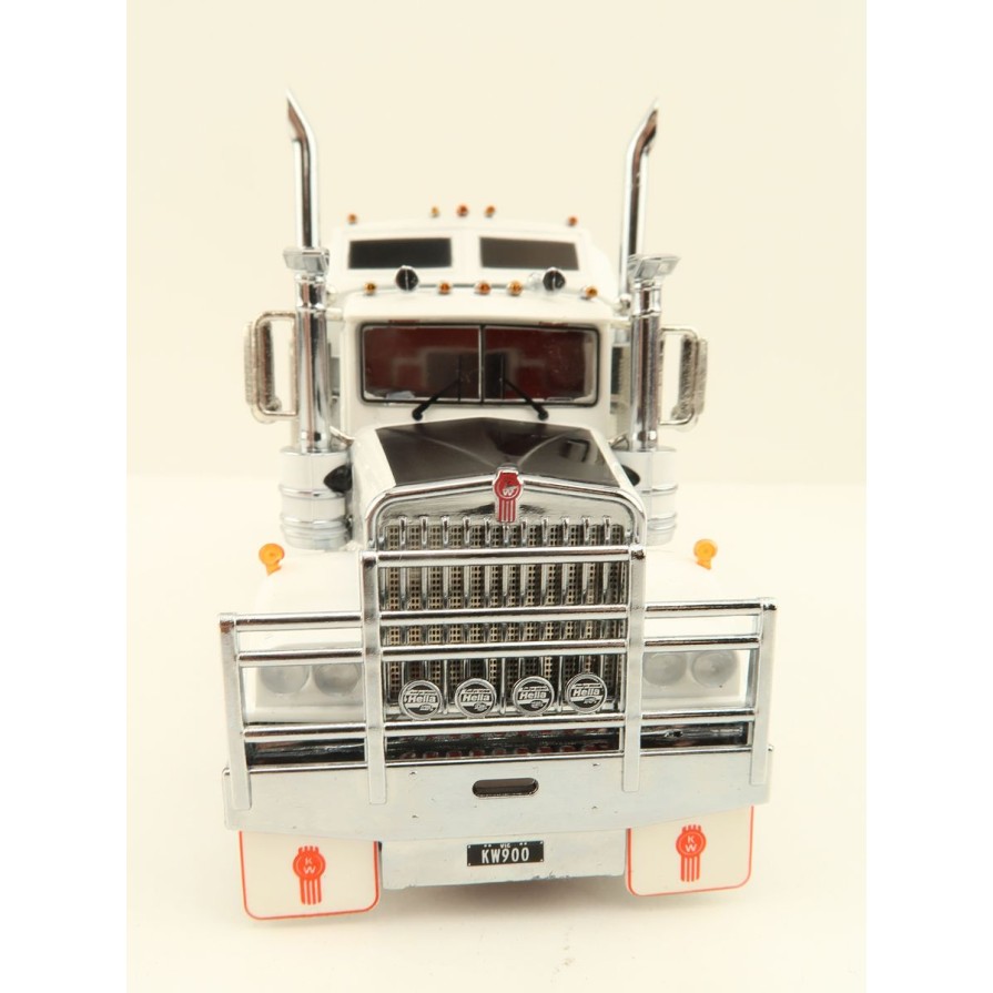 Iconic Replicas - Australian Kenworth W900 6x4 Prime Mover Truck White Red - Scale 1:50