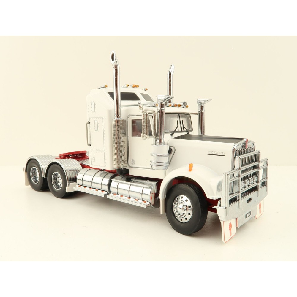 Iconic Replicas - Australian Kenworth W900 6x4 Prime Mover Truck White Red - Scale 1:50