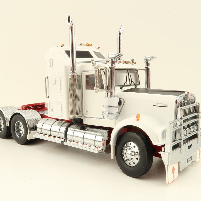 Iconic Replicas - Australian Kenworth W900 6x4 Prime Mover Truck White Red - Scale 1:50