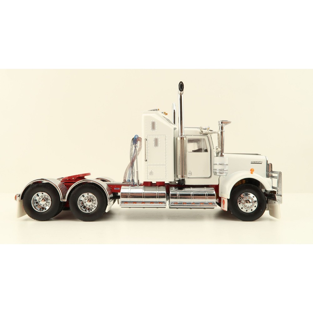 Iconic Replicas - Australian Kenworth W900 6x4 Prime Mover Truck White Red - Scale 1:50