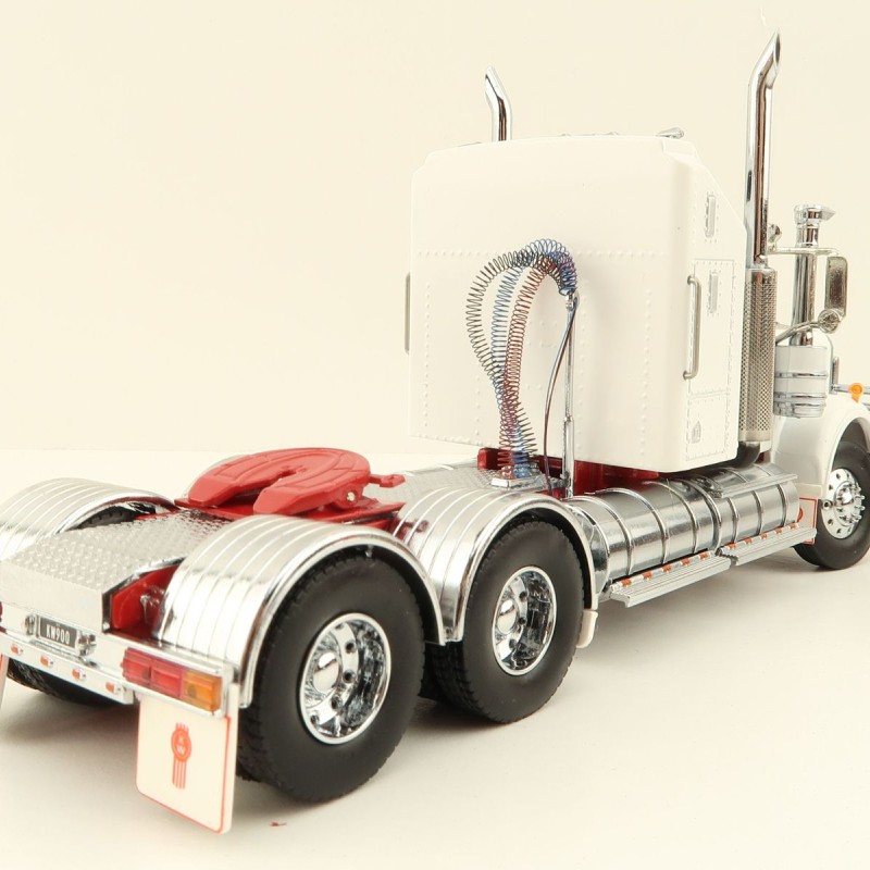 Iconic Replicas - Australian Kenworth W900 6x4 Prime Mover Truck White Red - Scale 1:50