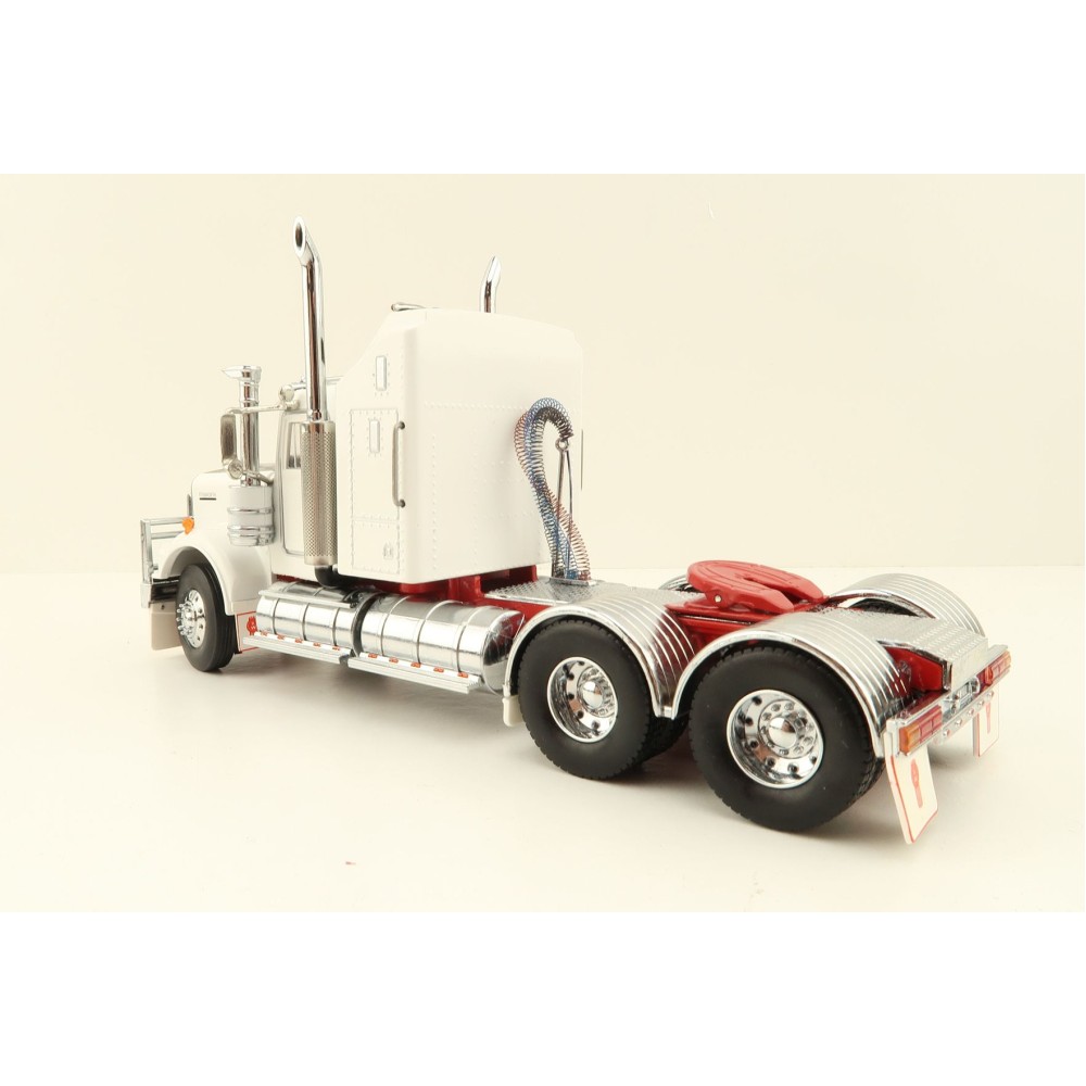 Iconic Replicas - Australian Kenworth W900 6x4 Prime Mover Truck White Red - Scale 1:50