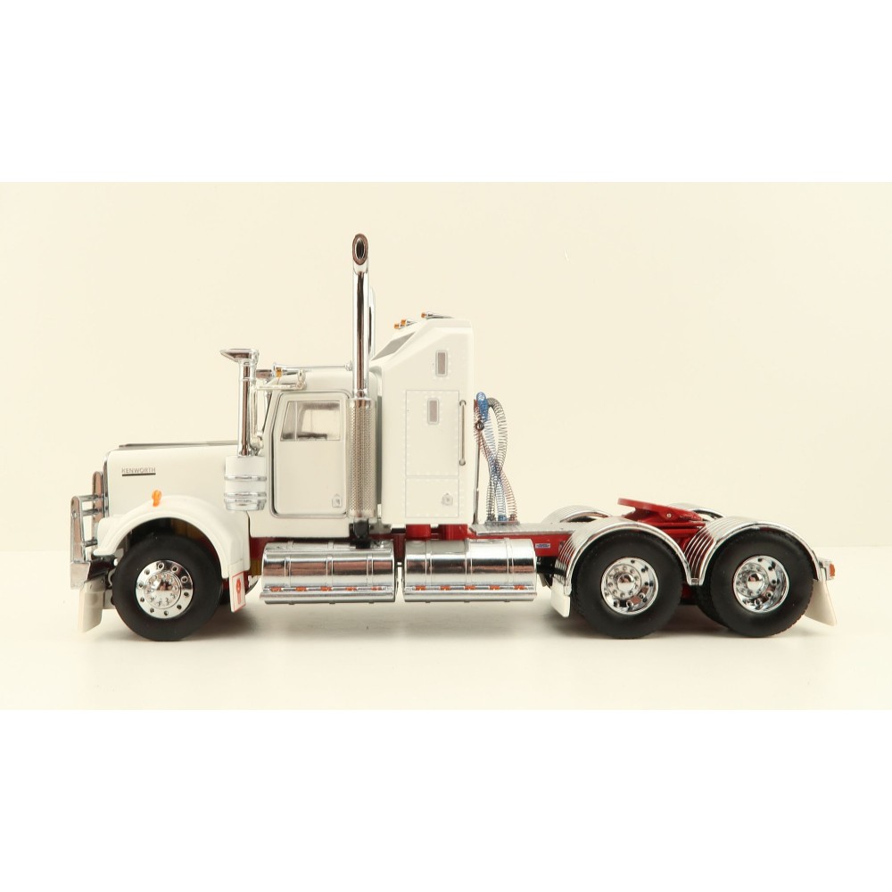 Iconic Replicas - Australian Kenworth W900 6x4 Prime Mover Truck White Red - Scale 1:50