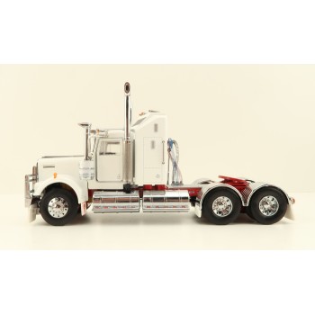 Iconic Replicas - Australian Kenworth W900 6x4 Prime Mover Truck White Red - Scale 1:50