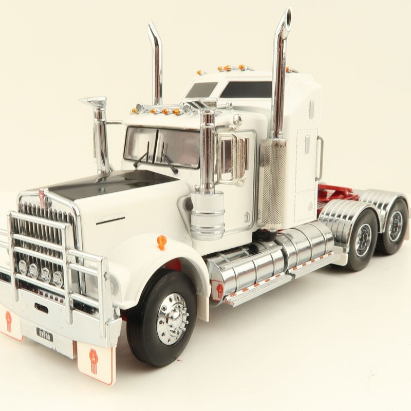 Iconic Replicas - Australian Kenworth W900 6x4 Prime Mover Truck White Red - Scale 1:50