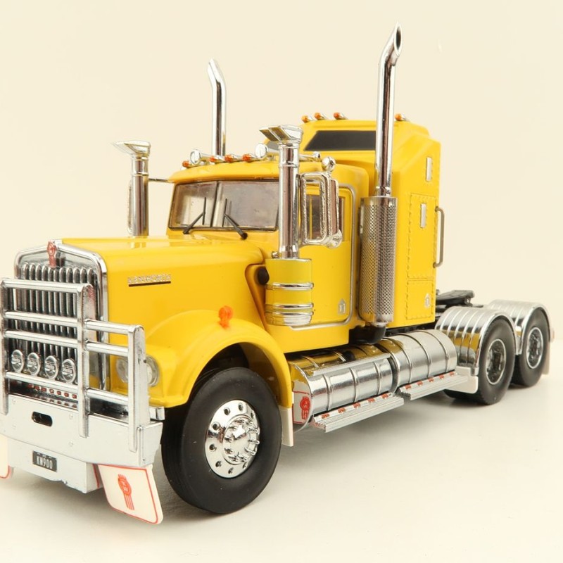 Iconic Replicas - Australian Kenworth W900 6x4 Prime Mover Truck Yellow - Scale 1:50