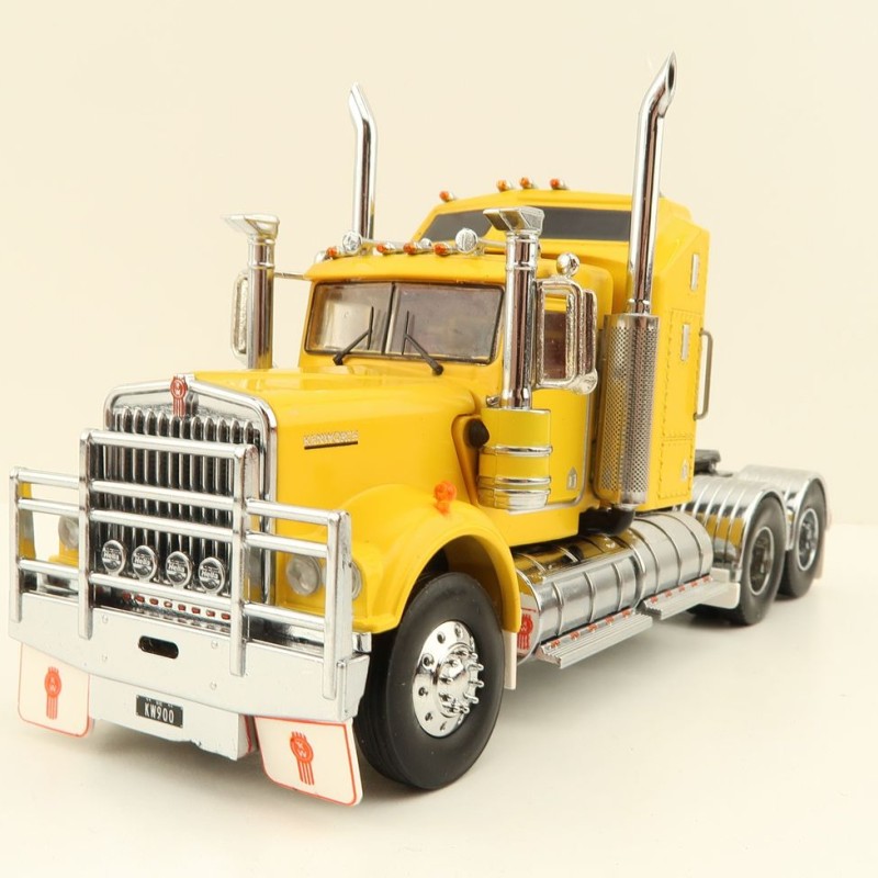 Iconic Replicas - Australian Kenworth W900 6x4 Prime Mover Truck Yellow - Scale 1:50
