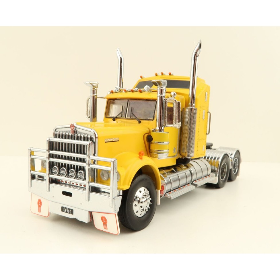 Iconic Replicas - Australian Kenworth W900 6x4 Prime Mover Truck Yellow - Scale 1:50