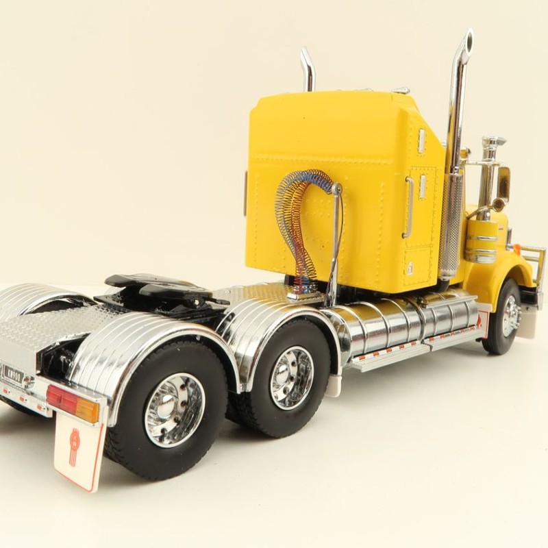 Iconic Replicas - Australian Kenworth W900 6x4 Prime Mover Truck Yellow - Scale 1:50