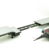 Iconic Replicas - Custom Transport Equipment CTE 45' Extendable Drop Deck Trailer with 3axle Dolly Black - Scale 1:50