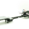 Iconic Replicas - Custom Transport Equipment CTE 45' Extendable Drop Deck Trailer with 3axle Dolly Black - Scale 1:50