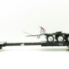 Iconic Replicas - Custom Transport Equipment CTE 45' Extendable Drop Deck Trailer with 3axle Dolly Black - Scale 1:50