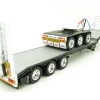 Iconic Replicas - Custom Transport Equipment CTE 45' Extendable Drop Deck Trailer with 3axle Dolly Black - Scale 1:50