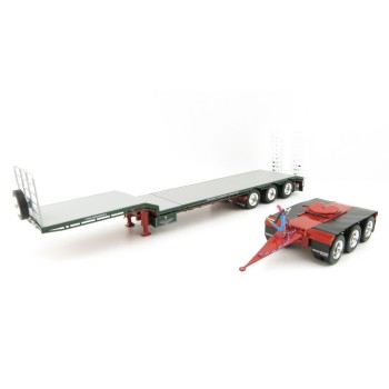 Iconic Replicas - Custom Transport Equipment CTE 45' Extendable Drop Deck Trailer with 3axle Dolly Membreys - Scale 1:50