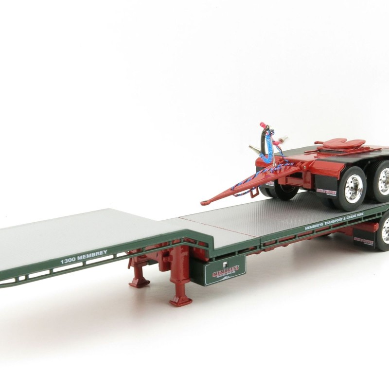 Iconic Replicas - Custom Transport Equipment CTE 45' Extendable Drop Deck Trailer with 3axle Dolly Membreys - Scale 1:50