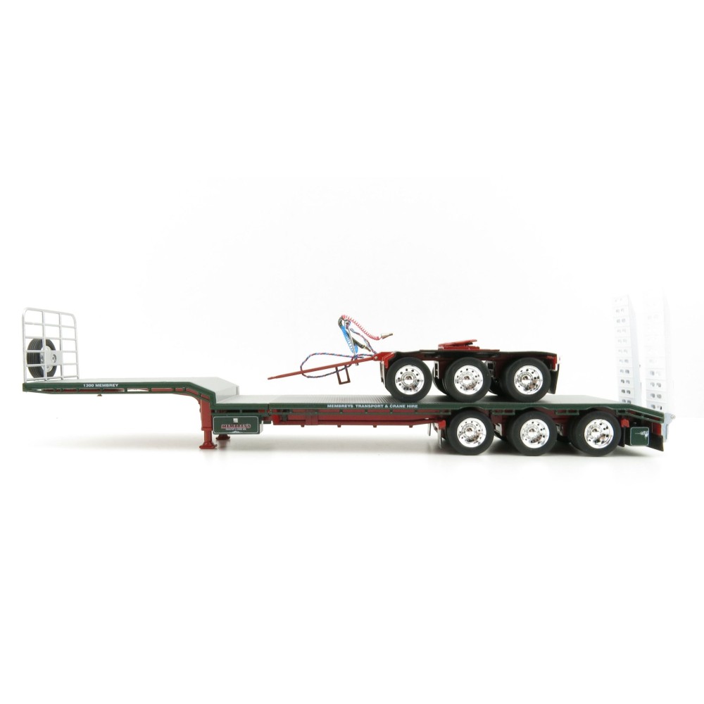 Iconic Replicas - Custom Transport Equipment CTE 45' Extendable Drop Deck Trailer with 3axle Dolly Membreys - Scale 1:50