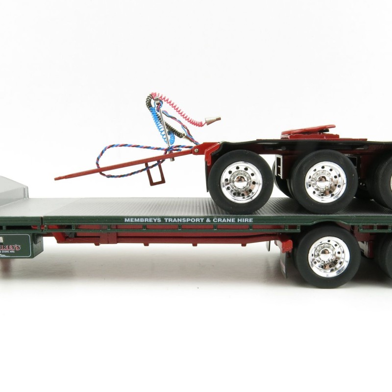 Iconic Replicas - Custom Transport Equipment CTE 45' Extendable Drop Deck Trailer with 3axle Dolly Membreys - Scale 1:50