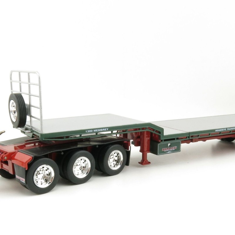 Iconic Replicas - Custom Transport Equipment CTE 45' Extendable Drop Deck Trailer with 3axle Dolly Membreys - Scale 1:50