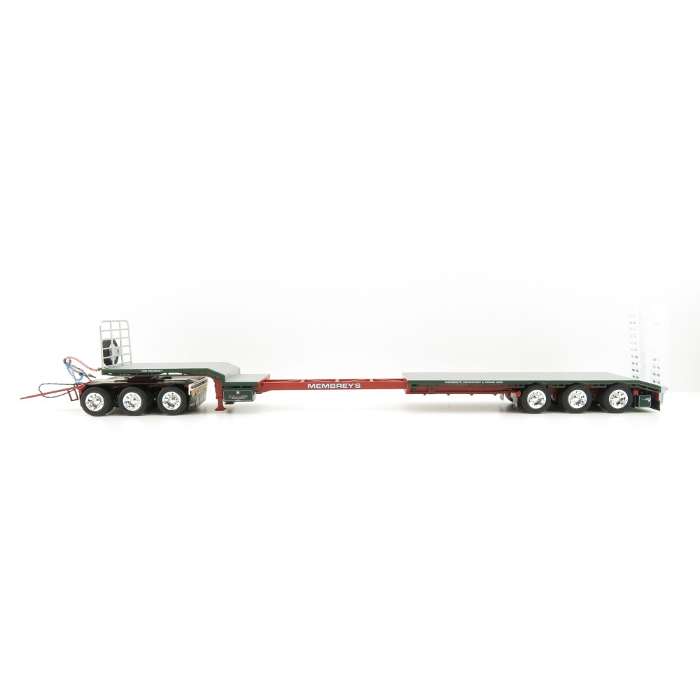 Iconic Replicas - Custom Transport Equipment CTE 45' Extendable Drop Deck Trailer with 3axle Dolly Membreys - Scale 1:50