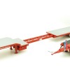 Iconic Replicas - Custom Transport Equipment CTE 45' Extendable Drop Deck Trailer with 3axle Dolly Red - Scale 1:50
