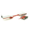 Iconic Replicas - Custom Transport Equipment CTE 45' Extendable Drop Deck Trailer with 3axle Dolly Red - Scale 1:50