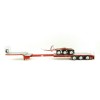 Iconic Replicas - Custom Transport Equipment CTE 45' Extendable Drop Deck Trailer with 3axle Dolly Red - Scale 1:50