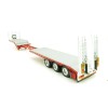 Iconic Replicas - Custom Transport Equipment CTE 45' Extendable Drop Deck Trailer with 3axle Dolly Red - Scale 1:50