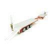 Iconic Replicas - Custom Transport Equipment CTE 45' Extendable Drop Deck Trailer with 3axle Dolly Red - Scale 1:50