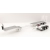 Iconic Replicas - Custom Transport Equipment CTE 45' Extendable Drop Deck Trailer with 3axle Dolly White - Scale 1:50