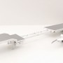 Iconic Replicas - Custom Transport Equipment CTE 45' Extendable Drop Deck Trailer with 3axle Dolly White - Scale 1:50