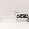Iconic Replicas - Custom Transport Equipment CTE 45' Extendable Drop Deck Trailer with 3axle Dolly White - Scale 1:50