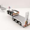 Iconic Replicas - Custom Transport Equipment CTE 45' Extendable Drop Deck Trailer with 3axle Dolly White - Scale 1:50