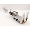 Iconic Replicas - Custom Transport Equipment CTE 45' Extendable Drop Deck Trailer with 3axle Dolly White - Scale 1:50