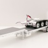 Iconic Replicas - Custom Transport Equipment CTE 45' Extendable Drop Deck Trailer with 3axle Dolly White - Scale 1:50