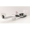 Iconic Replicas - Custom Transport Equipment CTE 45' Extendable Drop Deck Trailer with 3axle Dolly White - Scale 1:50