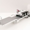 Iconic Replicas - Custom Transport Equipment CTE 45' Extendable Drop Deck Trailer with 3axle Dolly White - Scale 1:50