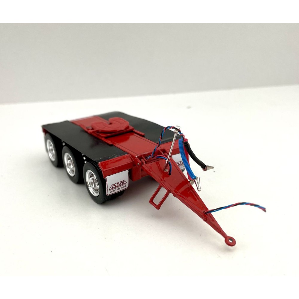 Iconic Replicas - Custom Transport Equipment CTE Tri-Axle Road Train Dolly Red - Scale 1:50