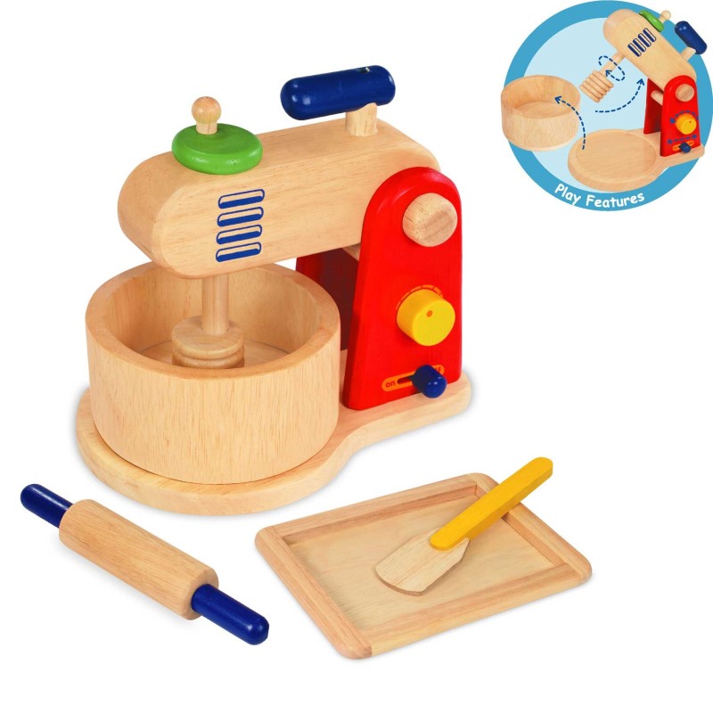 I'm Toy 97960 - Wooden Food Mixer And Baking Set