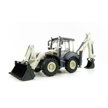KDW - Kaidiwei White Backhoe Loader Scale 1:50