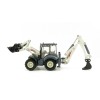 KDW - Kaidiwei White Backhoe Loader Scale 1:50
