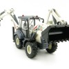 KDW - Kaidiwei White Backhoe Loader Scale 1:50